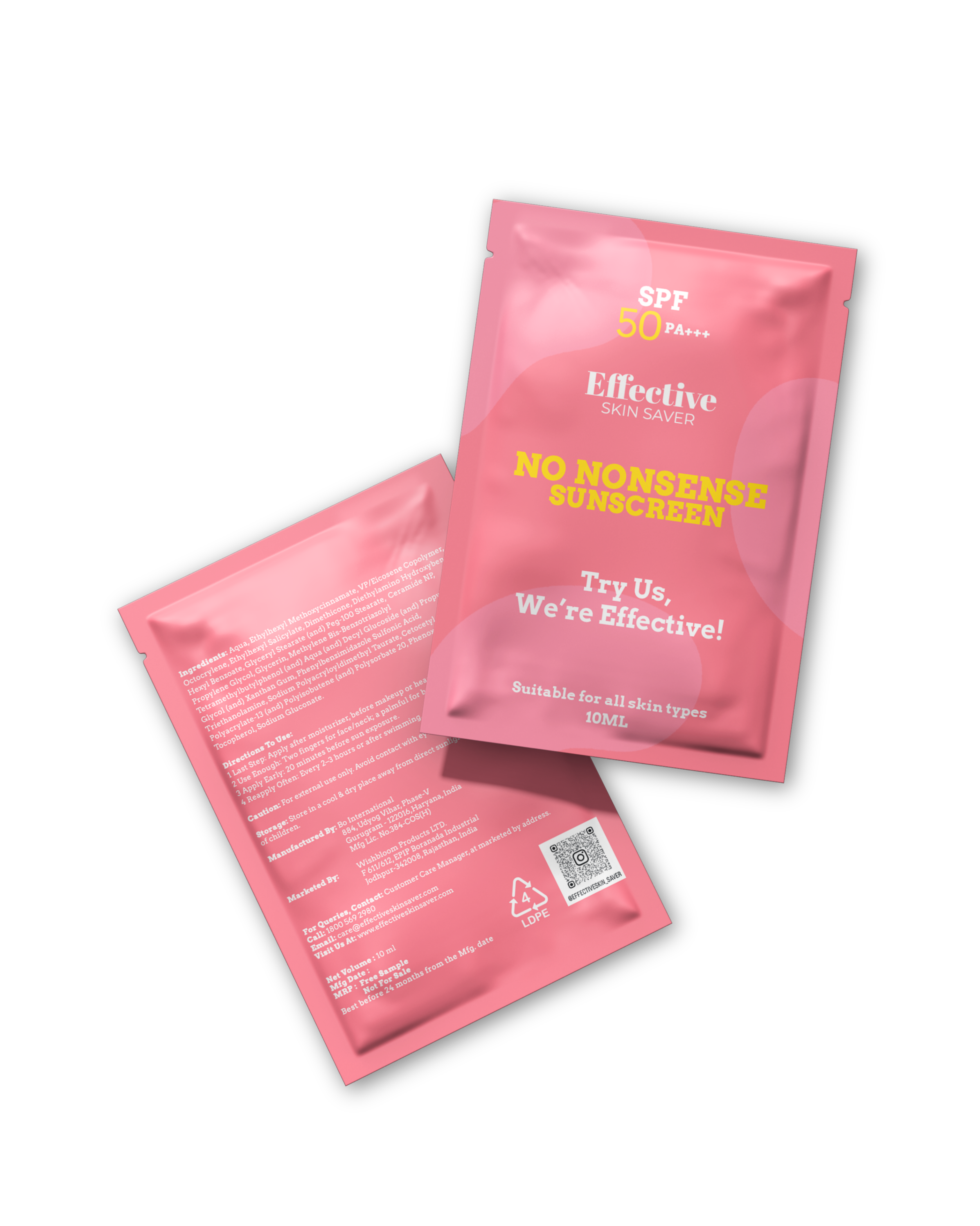 No Nonsense SPF 50 PA+++ Sunscreen Trial Sachet 10ml
