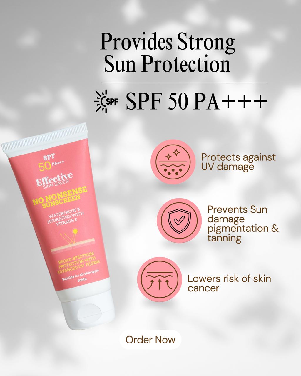 No Nonsense SPF 50 PA+++ Sunscreen